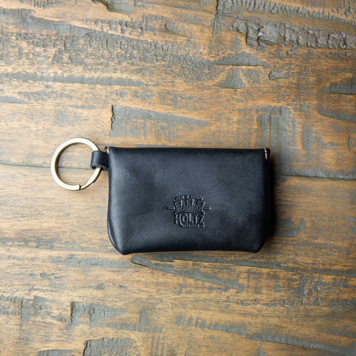 The Rosie Personalized Fine Leather Scallop Keychain Wallet