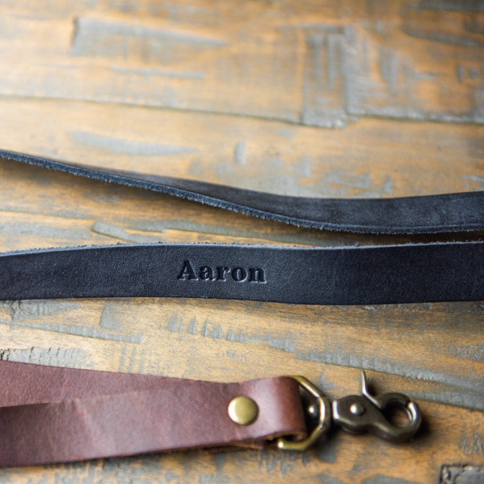 Your Logo + Our Leather - The Producer – Personalized Fine Leather Lanyard with Swivel Clip - Custom Logo and Corporate Gifting