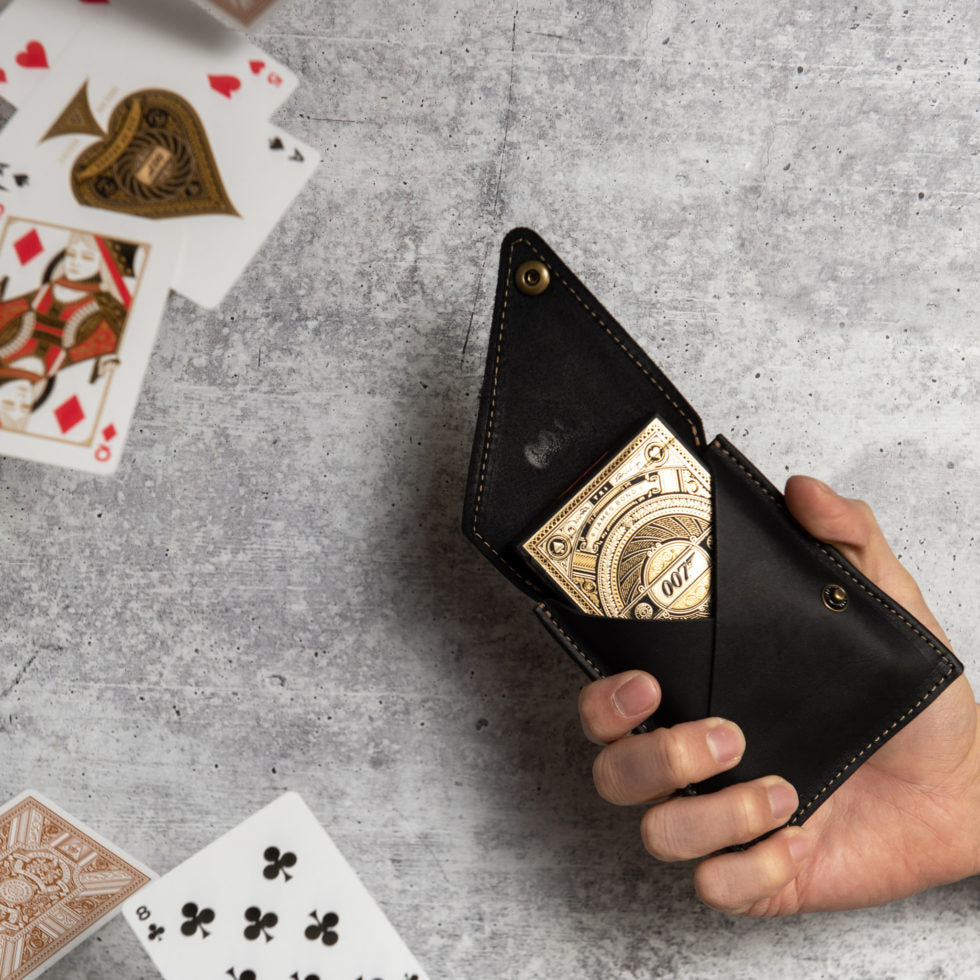 Theory 11 James Bond Card Deck With Fine Leather Card Sleeve