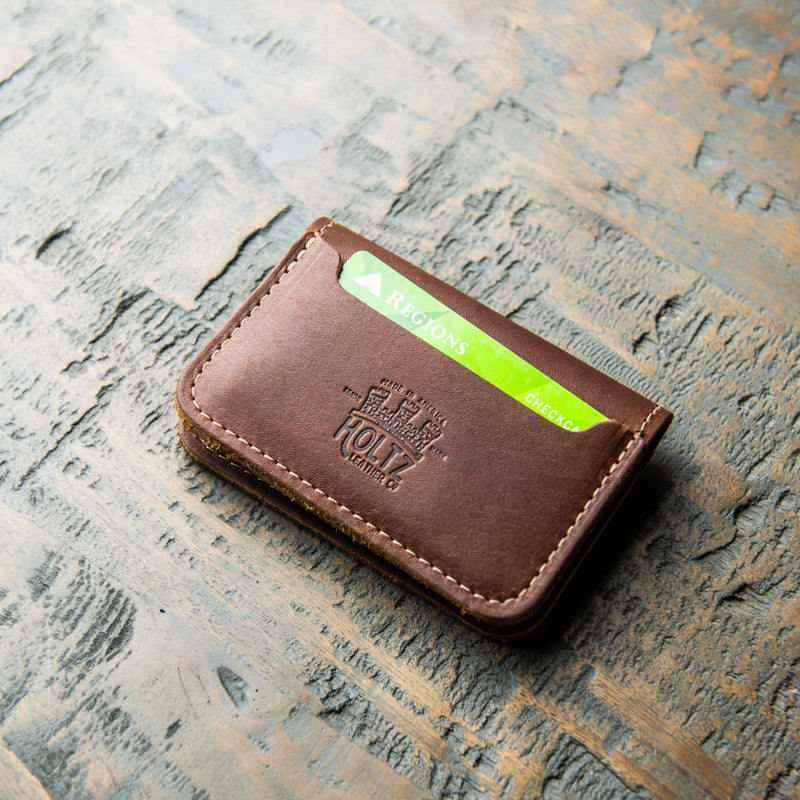 The Texas Gates Personalized Fine Leather Bifold Money Clip Wallet with Texas Logo