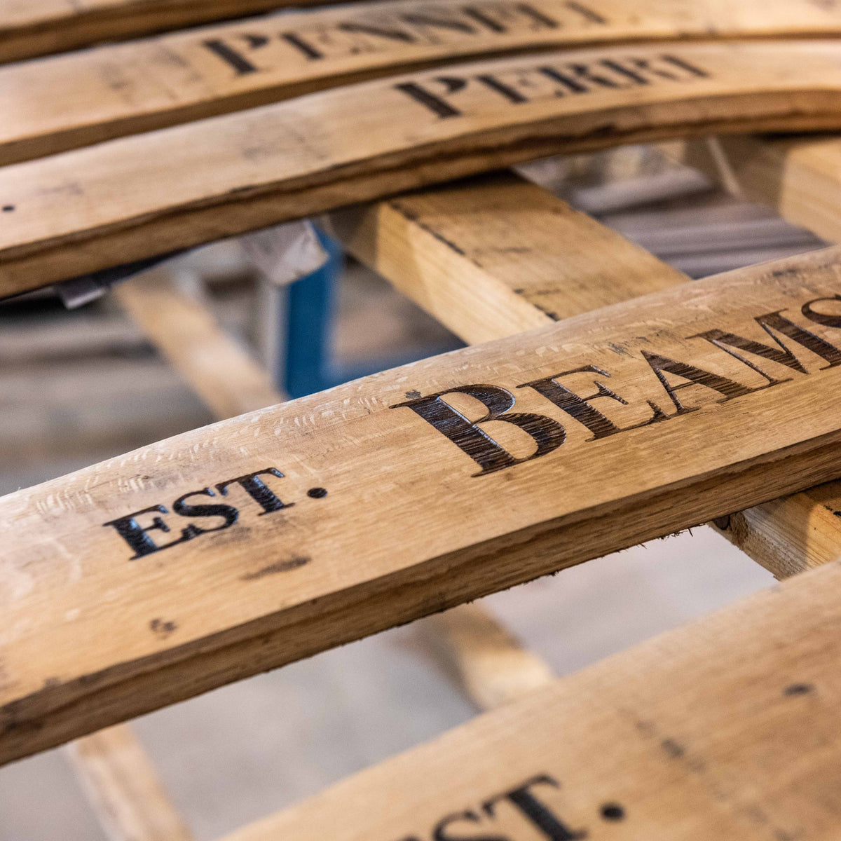 Your Logo + Our Barrel Staves - Sign made from Tennessee Whiskey Barrel Stave Wall Art - Custom Logo and Corporate Gifting