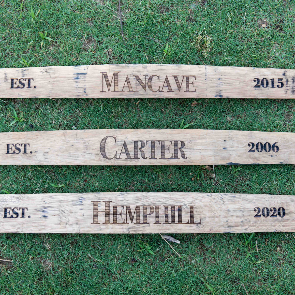 Your Logo + Our Barrel Staves - Sign made from Tennessee Whiskey Barrel Stave Wall Art - Custom Logo and Corporate Gifting