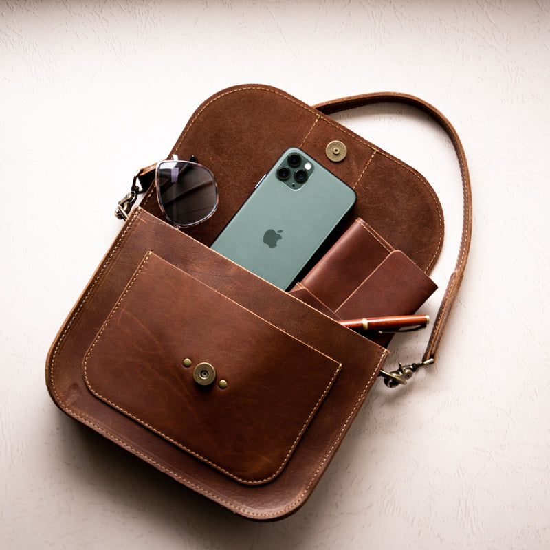 The Vivian Fine Leather Crossbody Purse