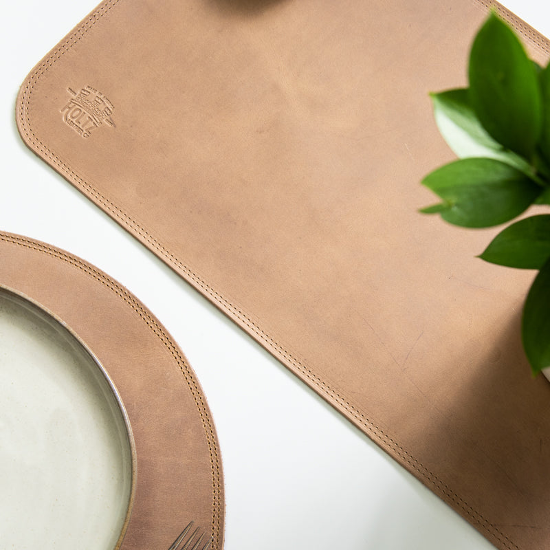 Personalized Fine Leather Table Runner for Centerpiece