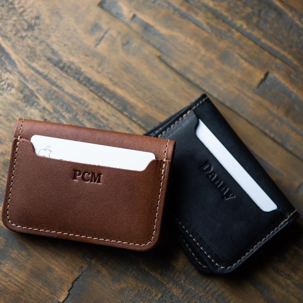 The Gates Personalized Leather Bifold Money Clip Front Pocket Wallet