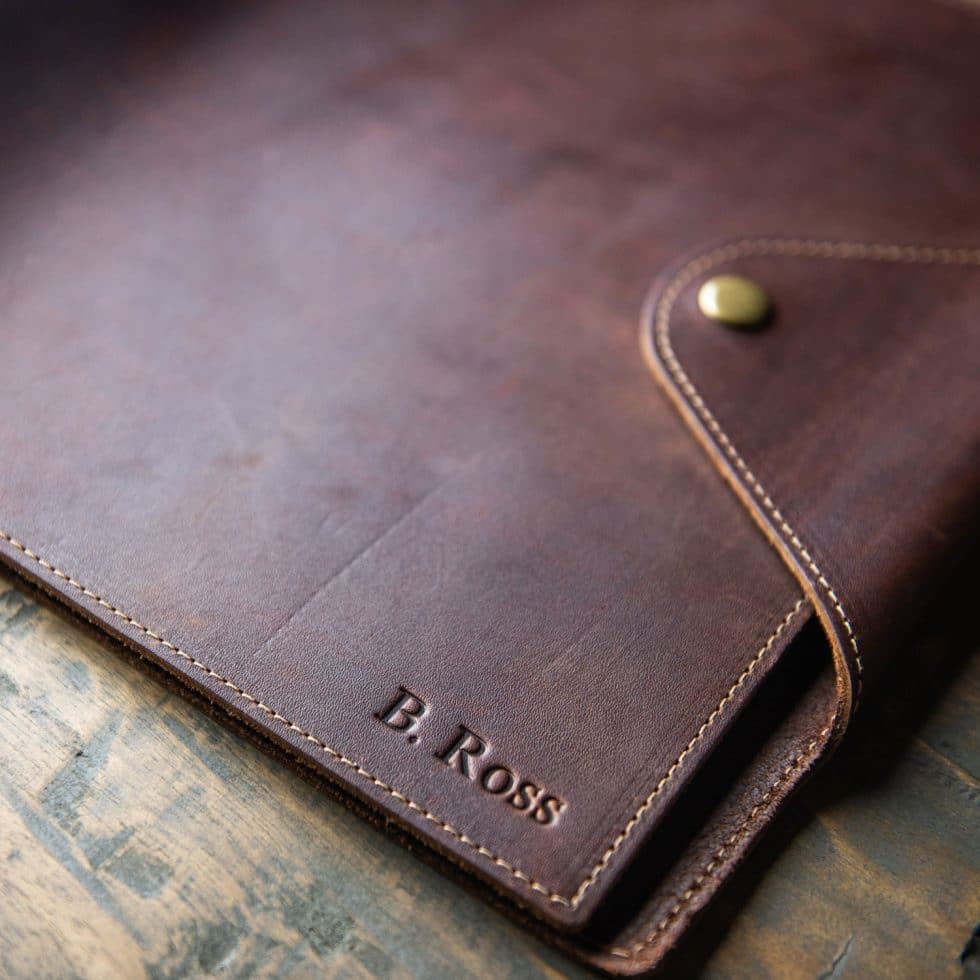 The Langley – Personalized Fine Leather 3 Ring Binder Notebook Photo Album