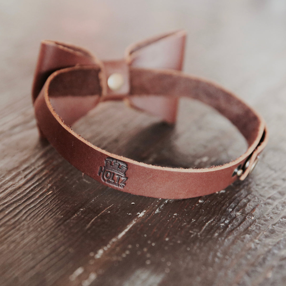 The Mr. Baker Fine Leather Bow Tie Bowtie