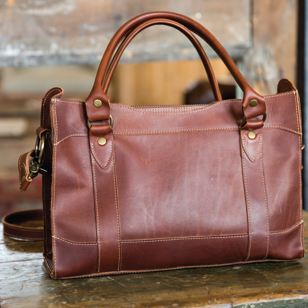 Fine leather handbag with strap from Shoporiaz Co in Huntsville, Alabama
