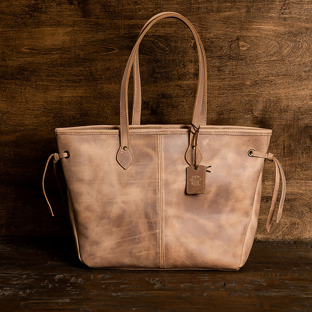 Handcrafted fine leather tote bag at Shoporiaz Co in Huntsville, Alabama
