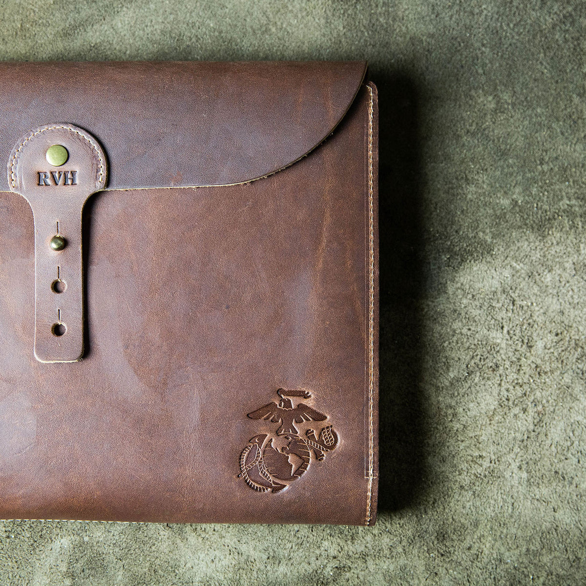 THE OFFICIALLY LICENSED MARINE CORPS Artisan Personalized Fine Leather A4 Moleskine Journal, Diary, Hard Cover Notebook