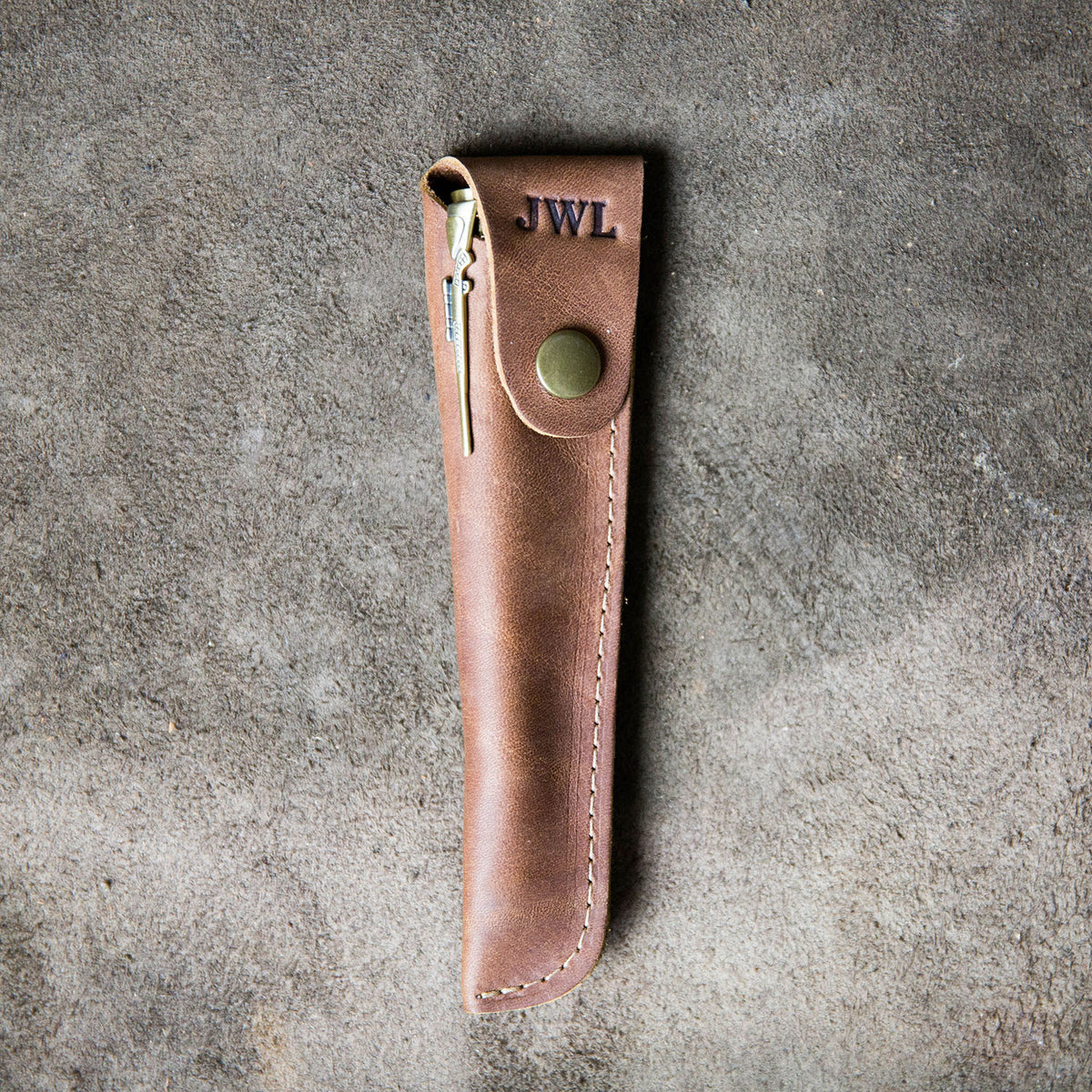 Hand-Turned Rose Wood .30 Caliber Bolt Action Pen + Pen Sleeve