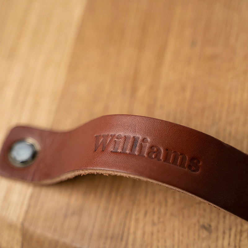 Your Logo + Our Barrels - The Butler Tennessee Whiskey Barrel Serving Tray with Leather Handles - Custom Logo and Corporate Gifting