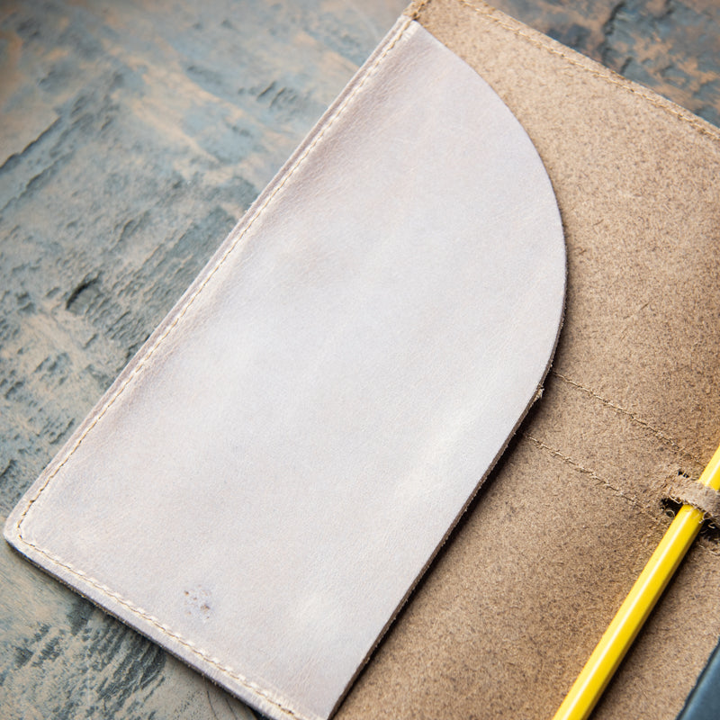 Your Logo + Our Leather - The Inventor Fine Leather A5 Moleskine Journal Diary - Custom Logo and Corporate Gifting