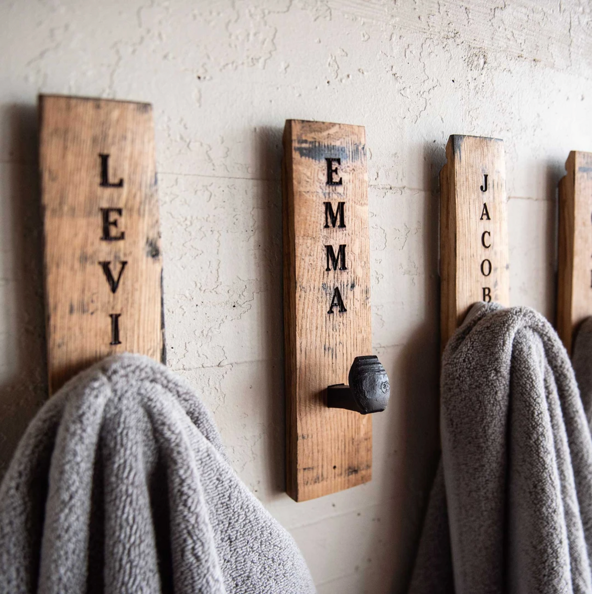 Tennessee Whiskey Barrel Stave Towel Hanger Wall Hook