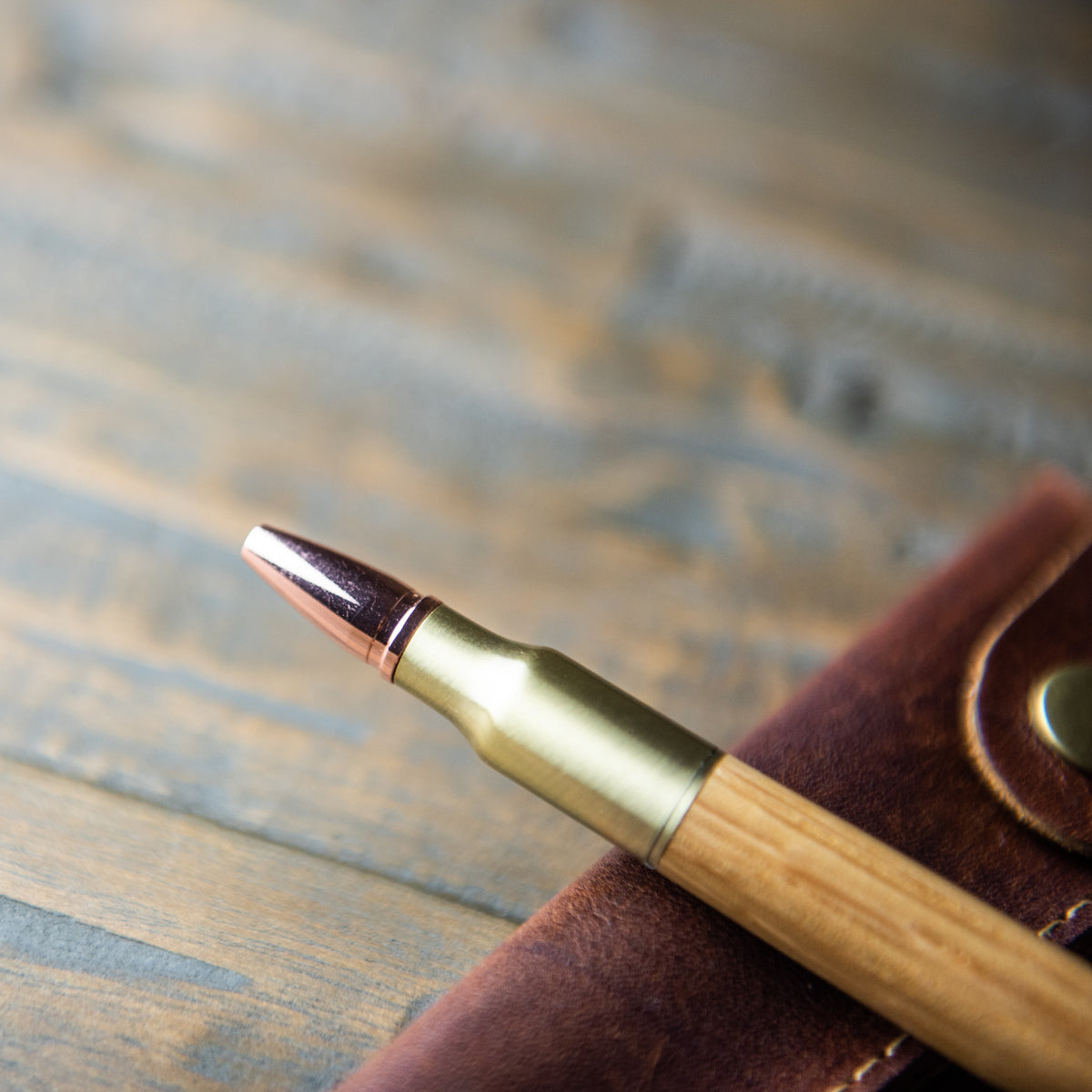 Tennessee Whiskey Barrel .30 Caliber Bolt Action Pen + Pen Sleeve