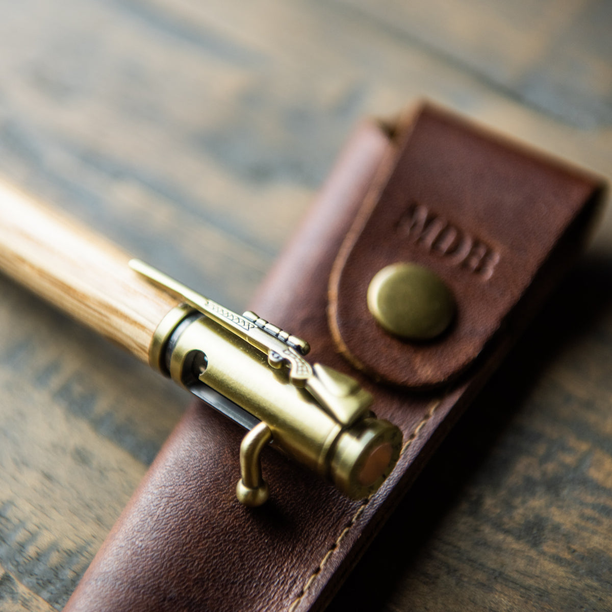 Tennessee Whiskey Barrel .30 Caliber Bolt Action Pen + Pen Sleeve