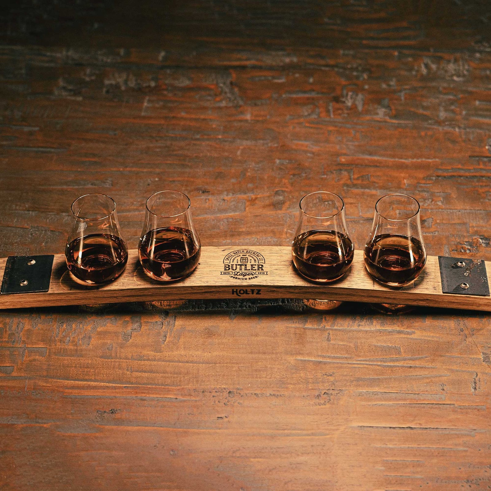 Personalized Whiskey Flight from Tennessee Whiskey Barrel Stave Barware - Shoporiaz