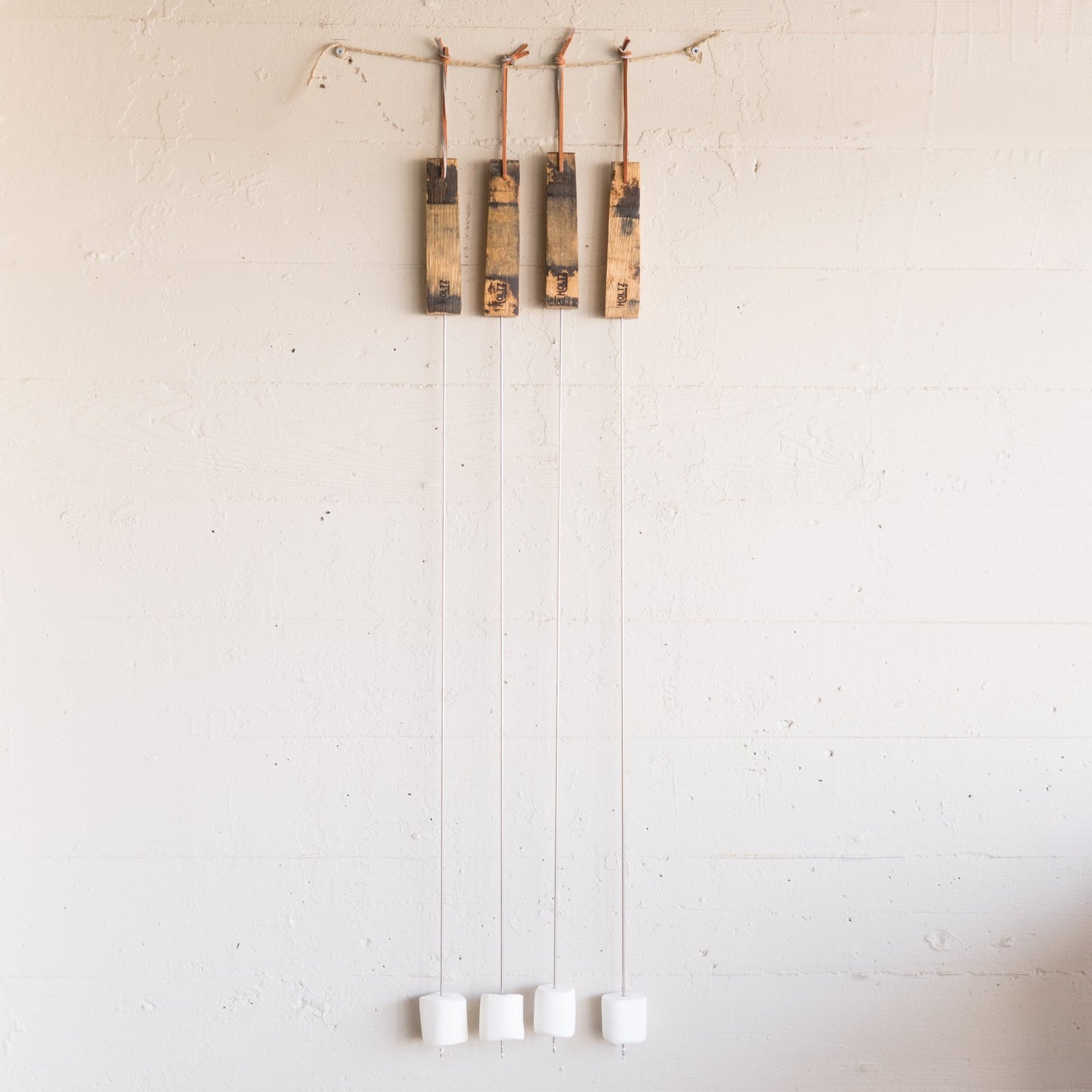 Set of 4 Tennessee Whiskey Barrel Marshmallow Hot Dog Roasting Sticks - Shoporiaz