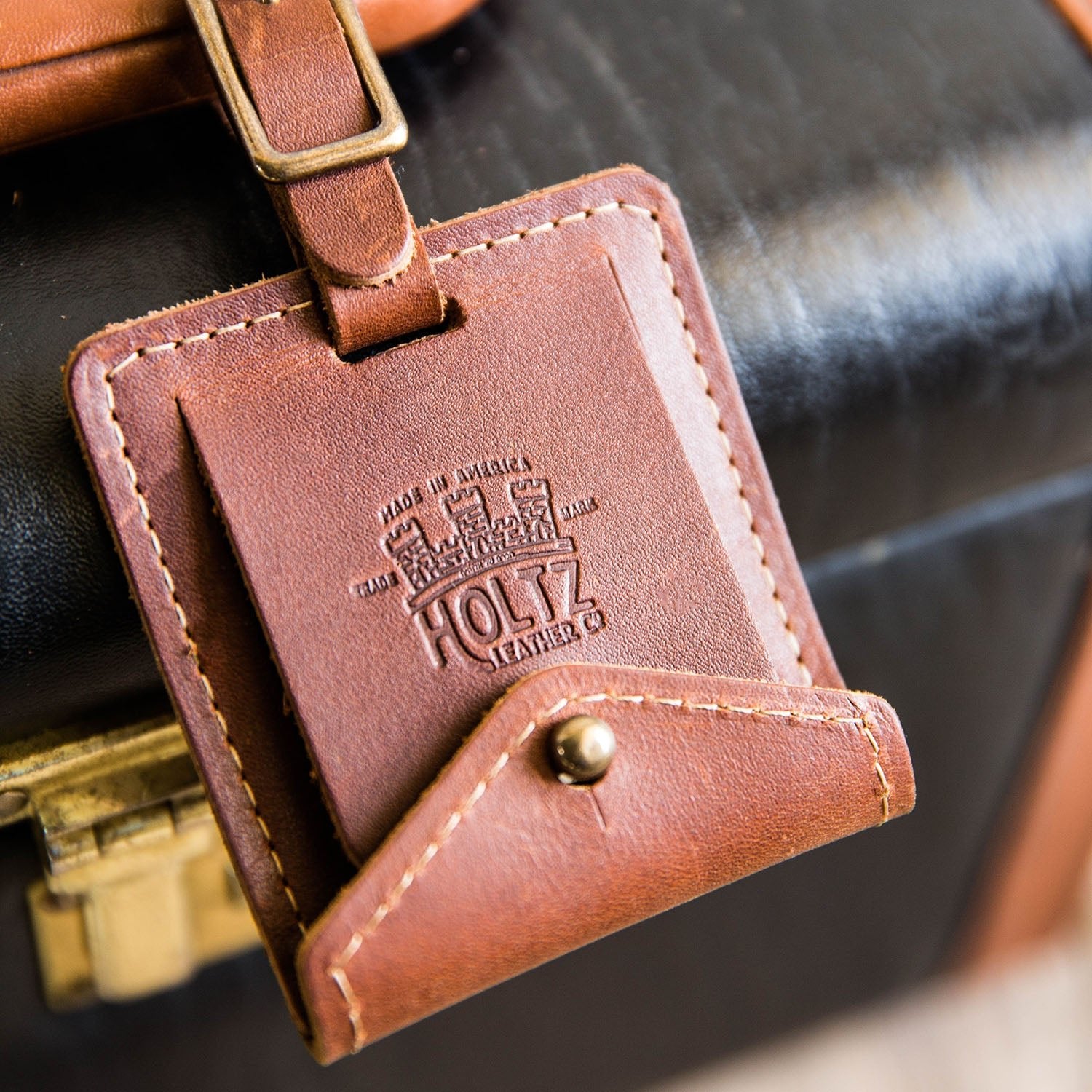 The Adventurer Fine Leather Luggage Tag - Shoporiaz