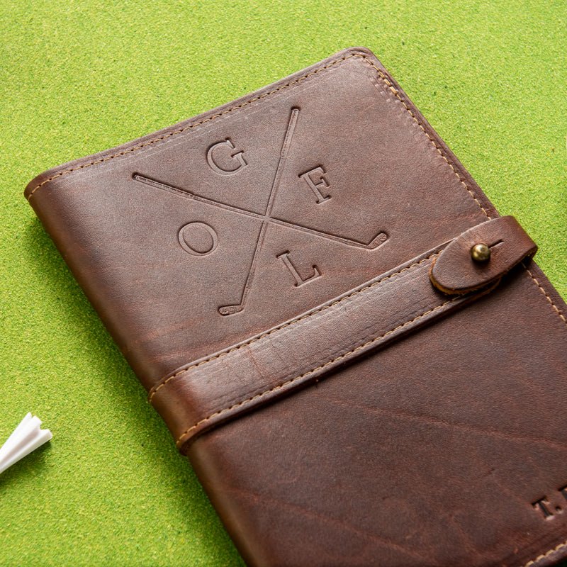 The Golf Inventor Personalized Fine Leather A5 Moleskine Journal Diary with Golf Logo - Shoporiaz