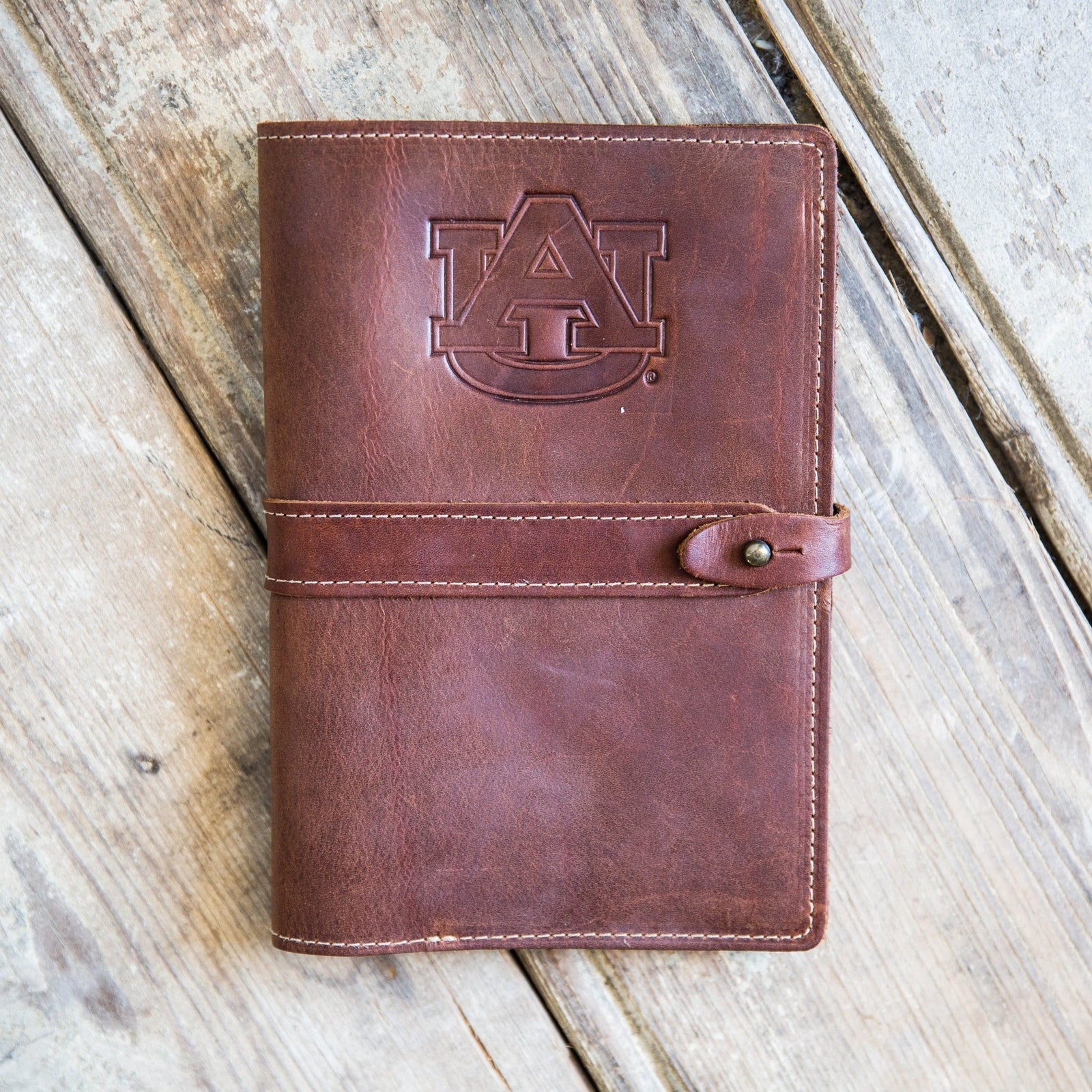 The Officially Licensed Auburn Inventor Personalized Fine Leather Journal - Shoporiaz