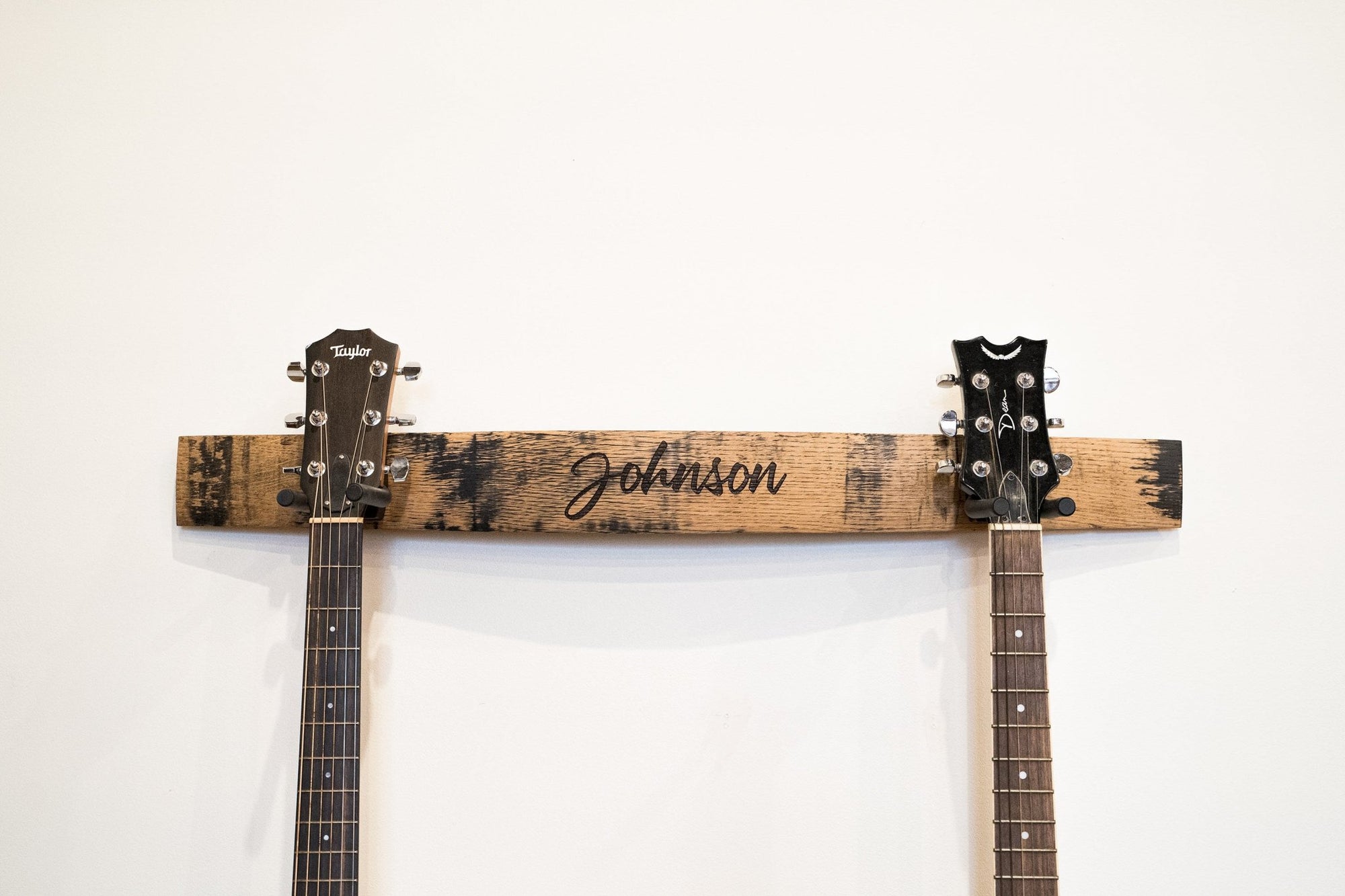 The Shoals Whiskey Barrel Personalized Double Guitar Holder - Shoporiaz