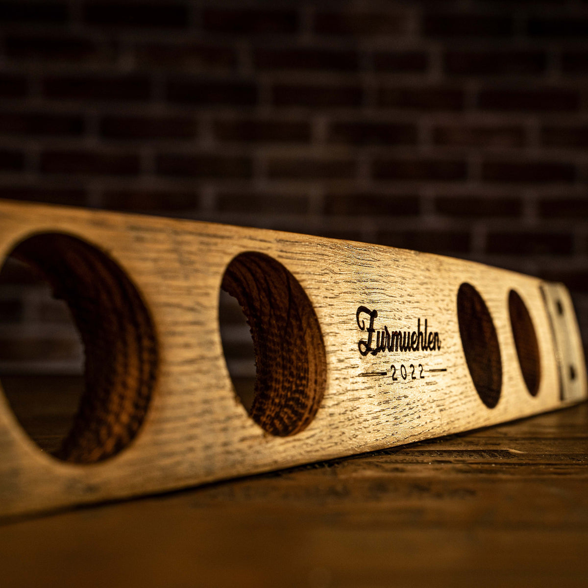 Personalized Whiskey Flight from Tennessee Whiskey Barrel Stave Barware