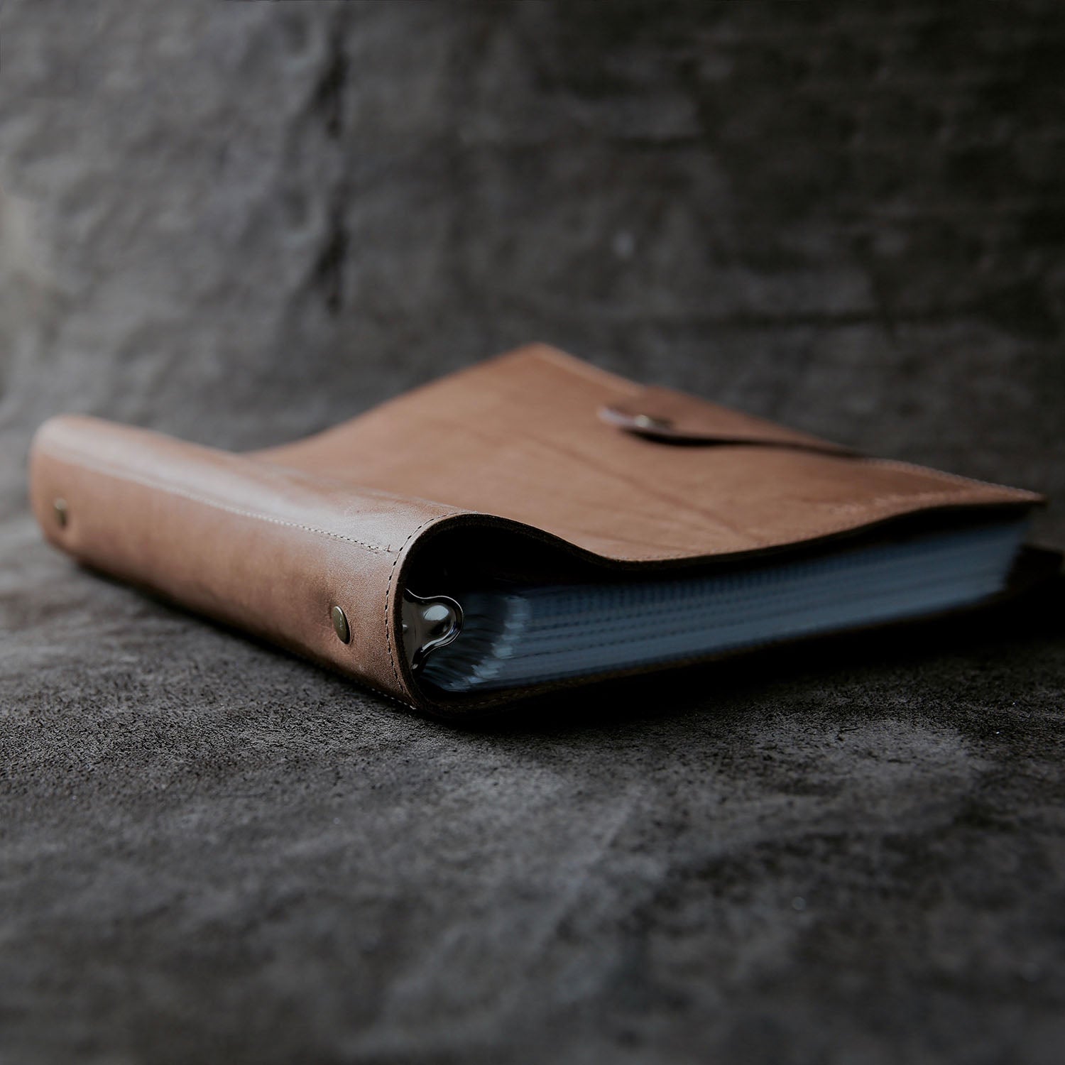 Your Logo + Our Leather - The Langley Fine Leather 3 Ring Binder Notebook Photo Album - Custom Logo and Corporate Gifting - Shoporiaz